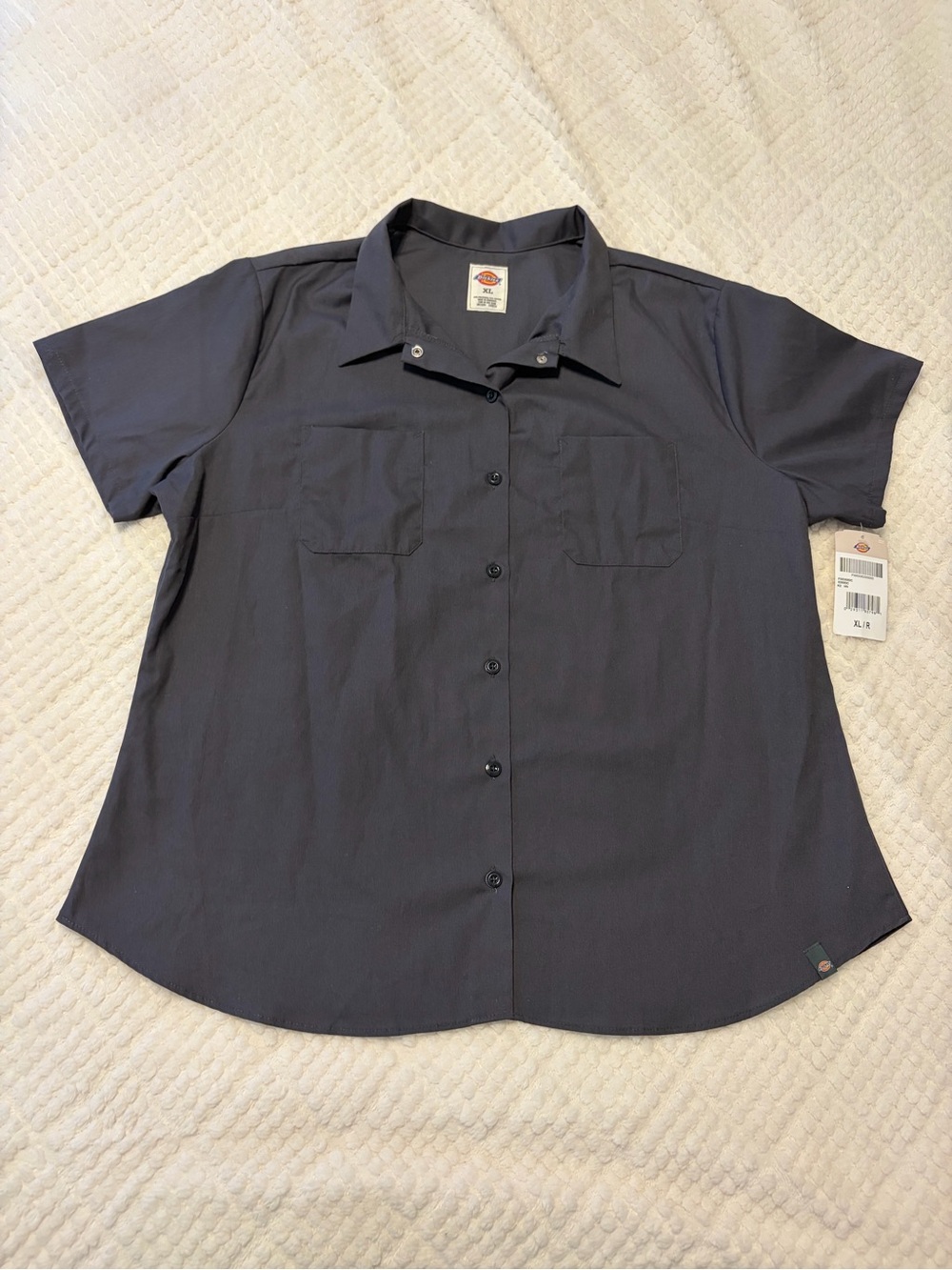 Dickies woman’s Short Sleeve Work Shirt - Charcoal